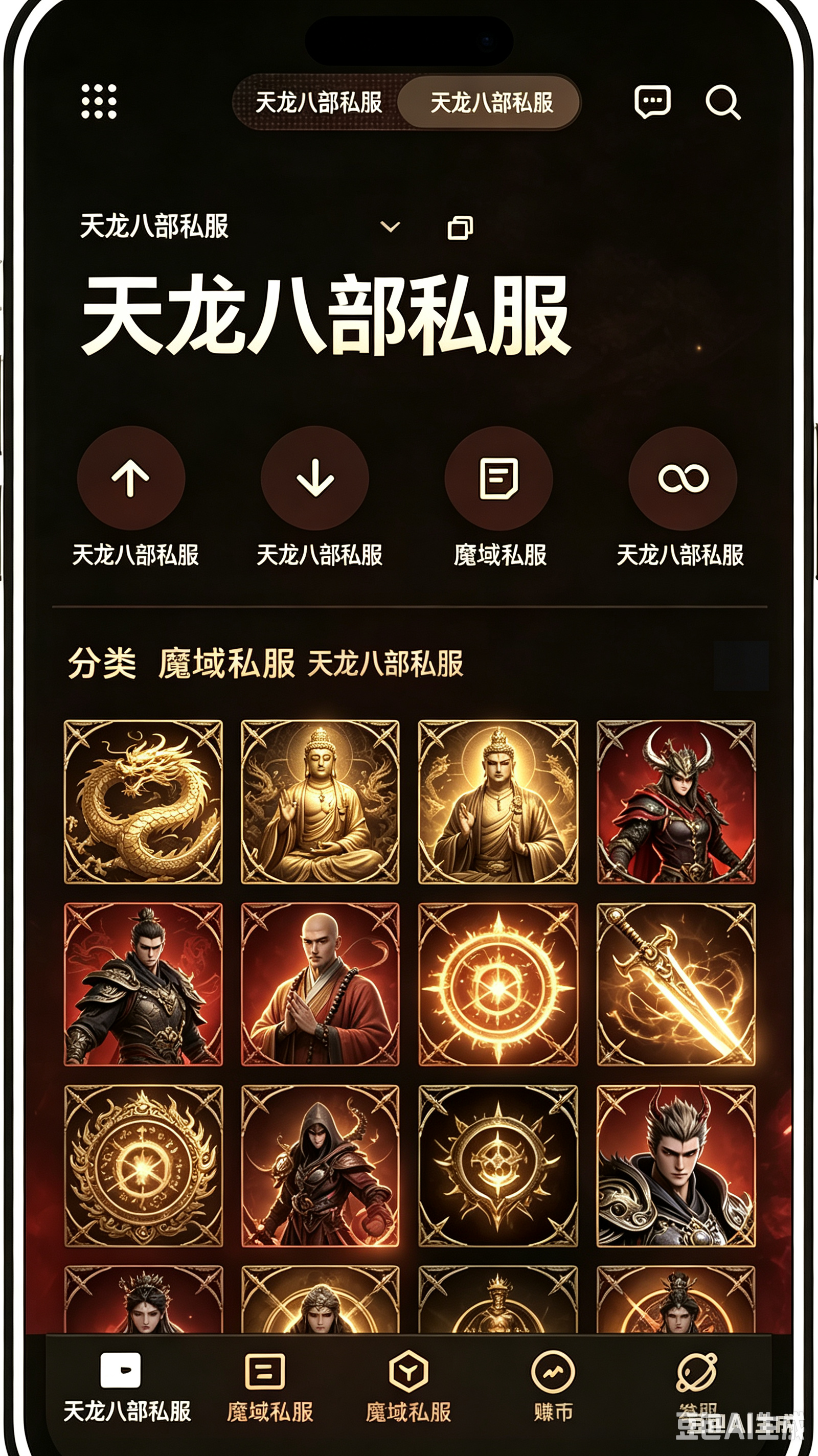 互通魔域私服幻兽幻化操作面板